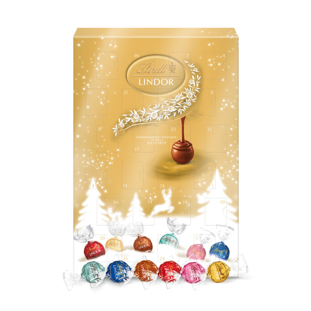 Lindt LINDOR Assorted chocolade adventskalender - tel af tot Kerst - 3 Top Merken Winkel